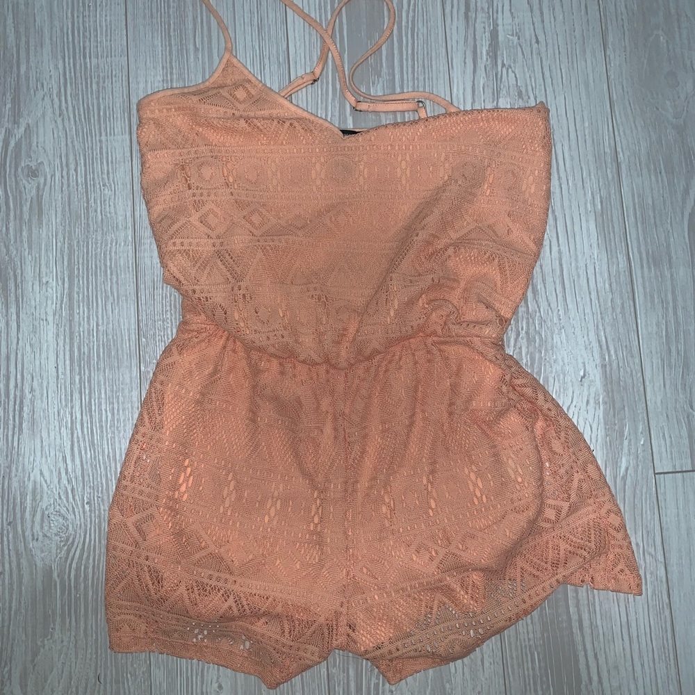 Forever 21 romper Orange lace size small